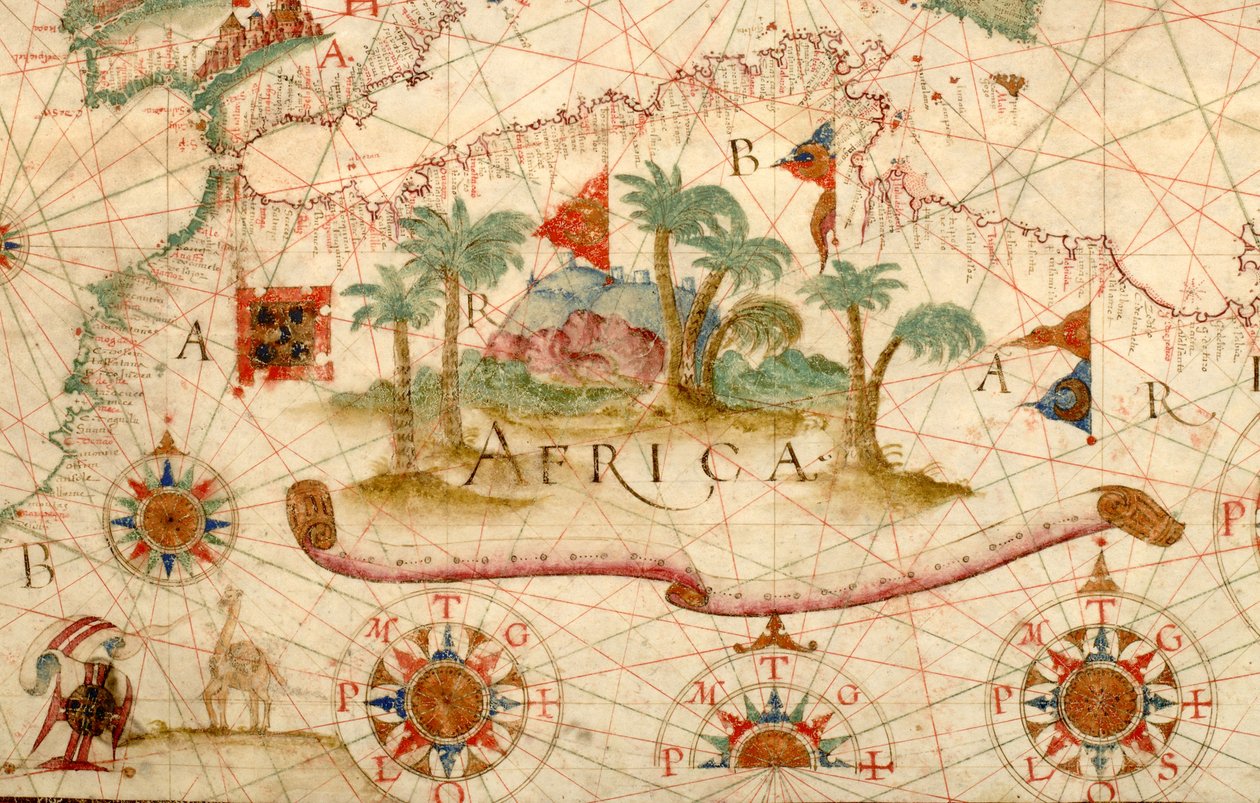 Carte nautique de la Méditerranée, y compris l