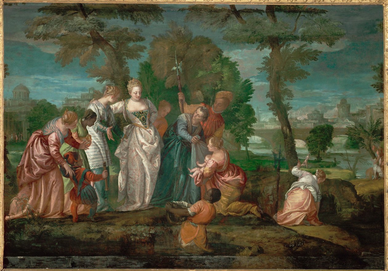 Moïse sauvé des eaux ... (peinture sur toile) - (1528-88) Veronese