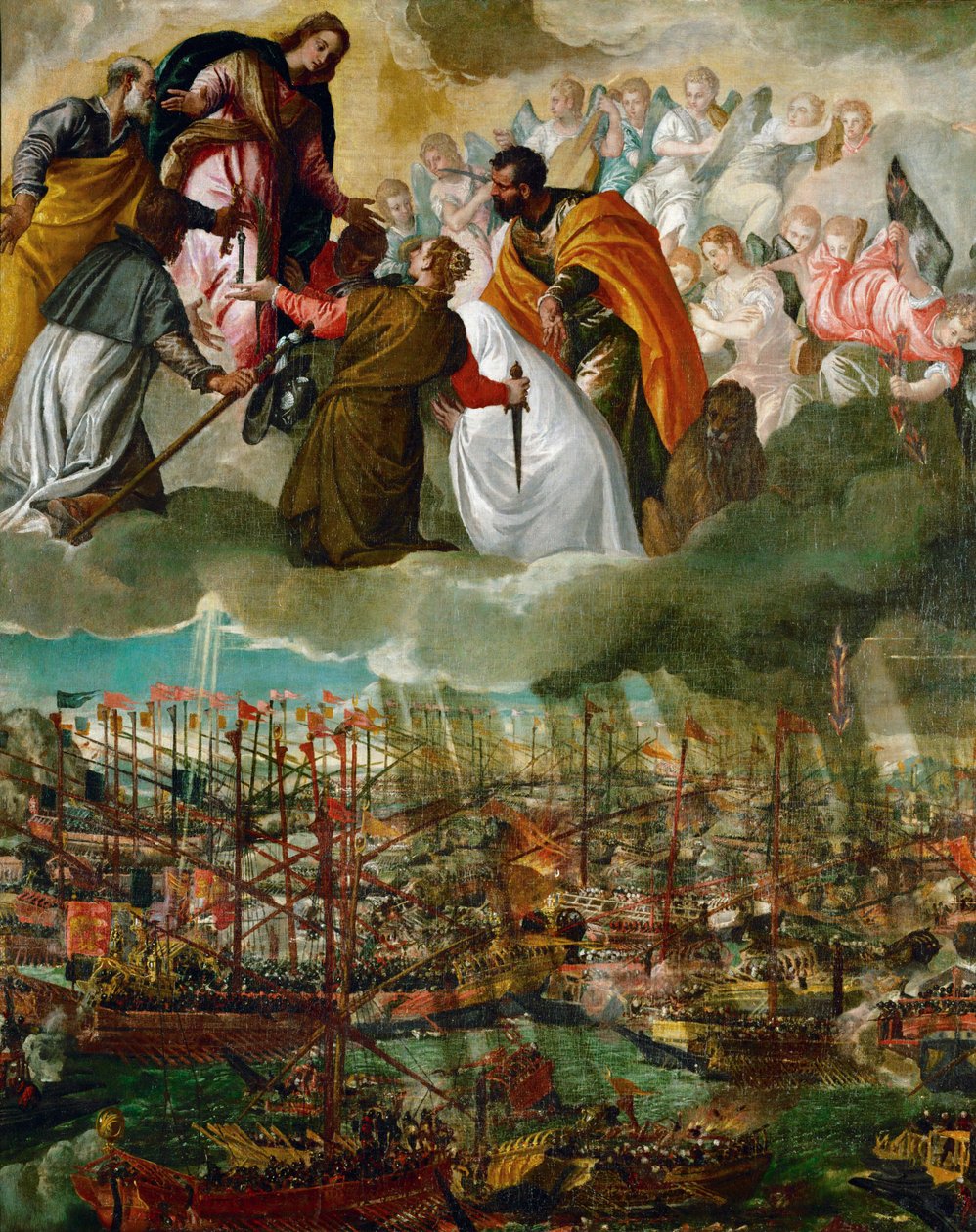 La bataille de Lépante (huile sur toile) - (1528-88) Veronese