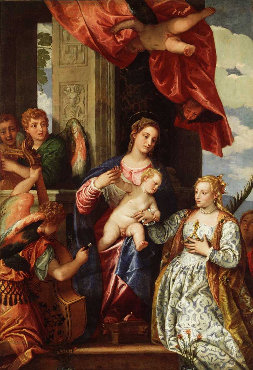 Le Mariage mystique de Sainte Catherine, vers 1550 à 1560 - (1528 88) Veronese