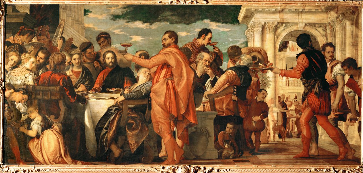 Les noces de Cana (peinture sur toile) - (1528-88) Veronese