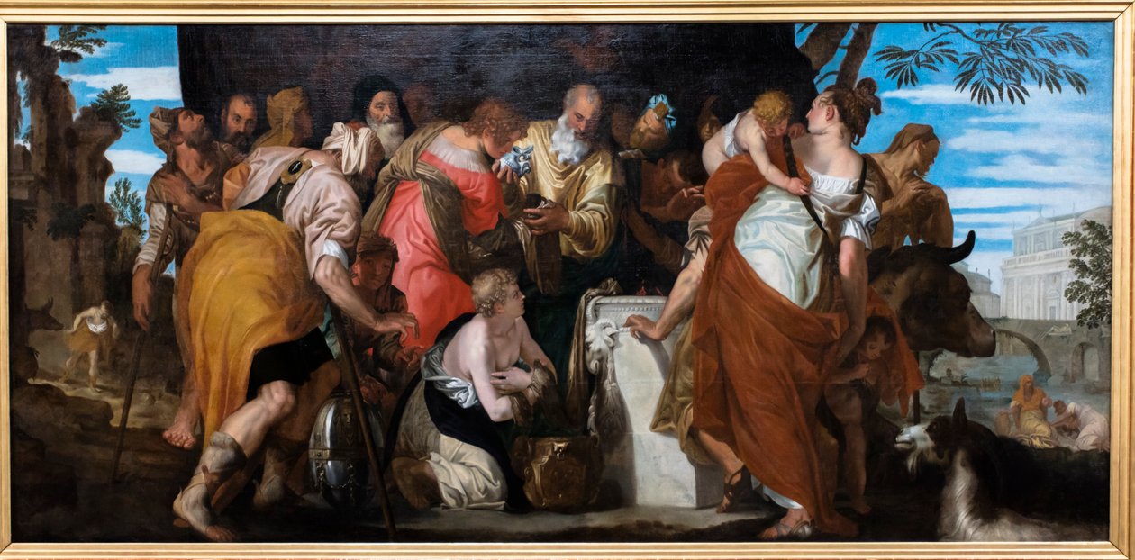 Le couronnement du roi David (huile sur toile) - (1528-88) Veronese