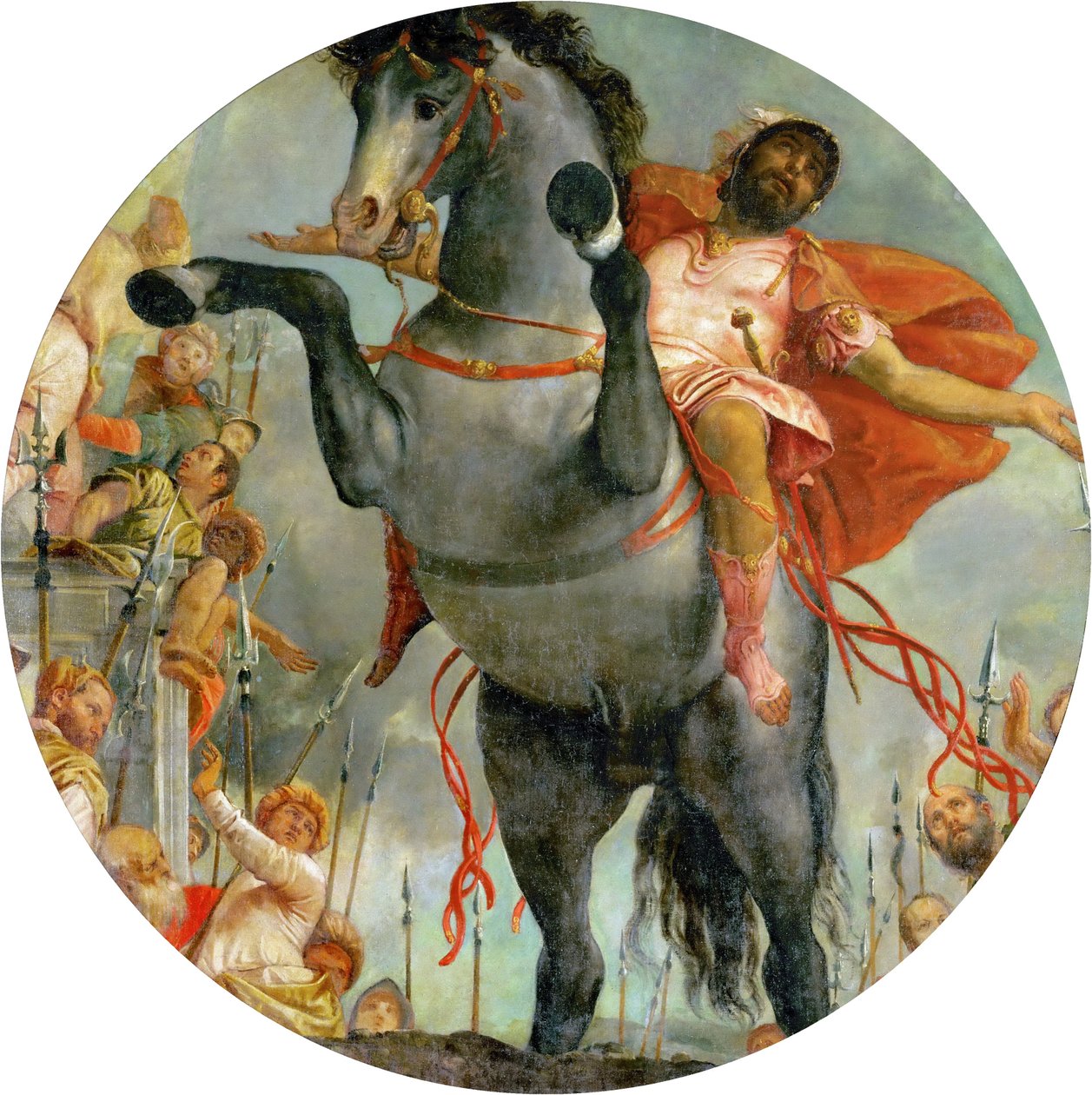 La Mort sacrificielle de Marcus Curtius, vers 1550-2 - Veronese