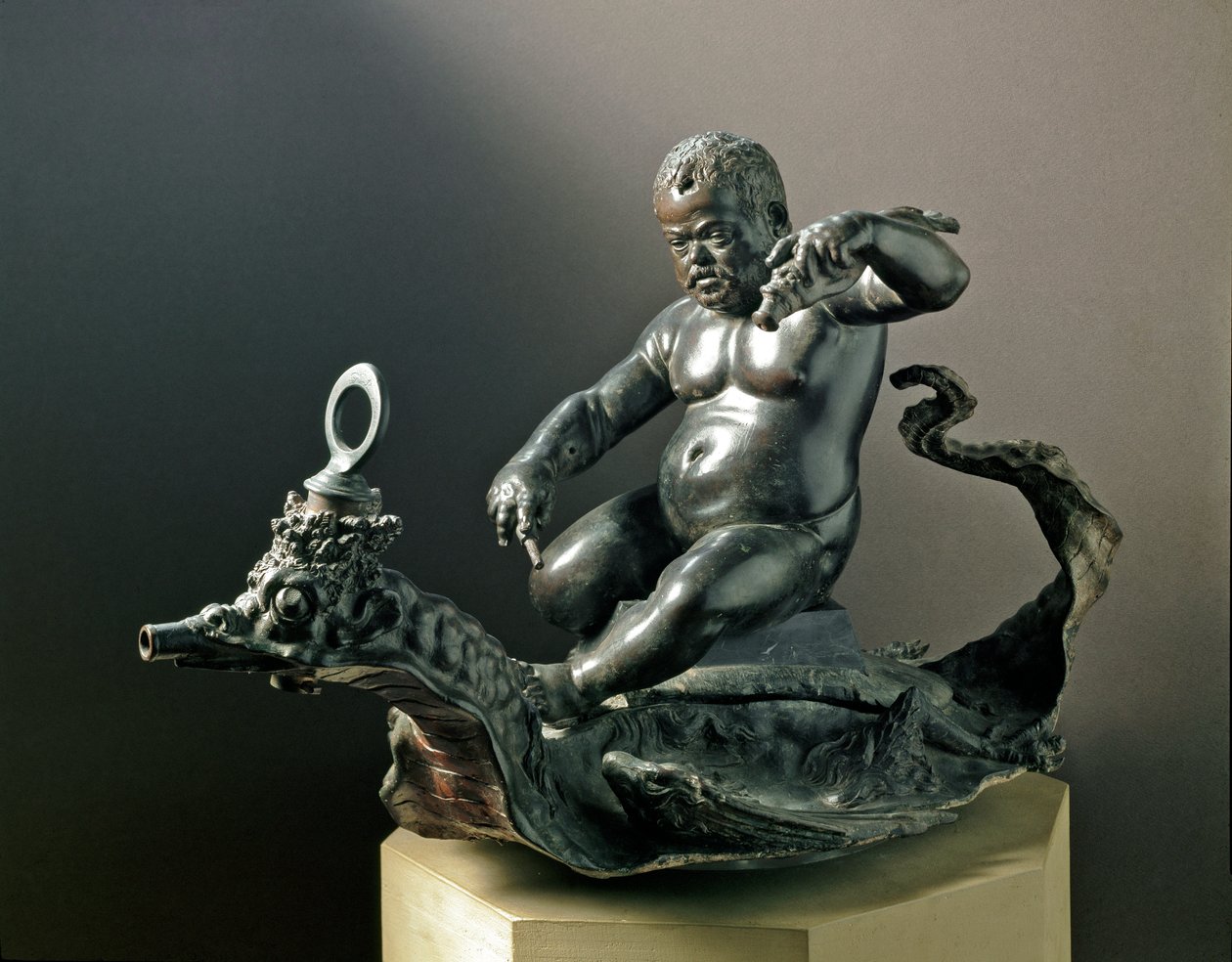 Le nain Morgante Braccio di Bartolo, le nain de Cosme Ier de Médicis (Cosme Ier de Médicis). Sculpture en bronze par Giambologna (Giovanni da Bologna ou Jean de Bologne ou Boulogne) - Giambologna