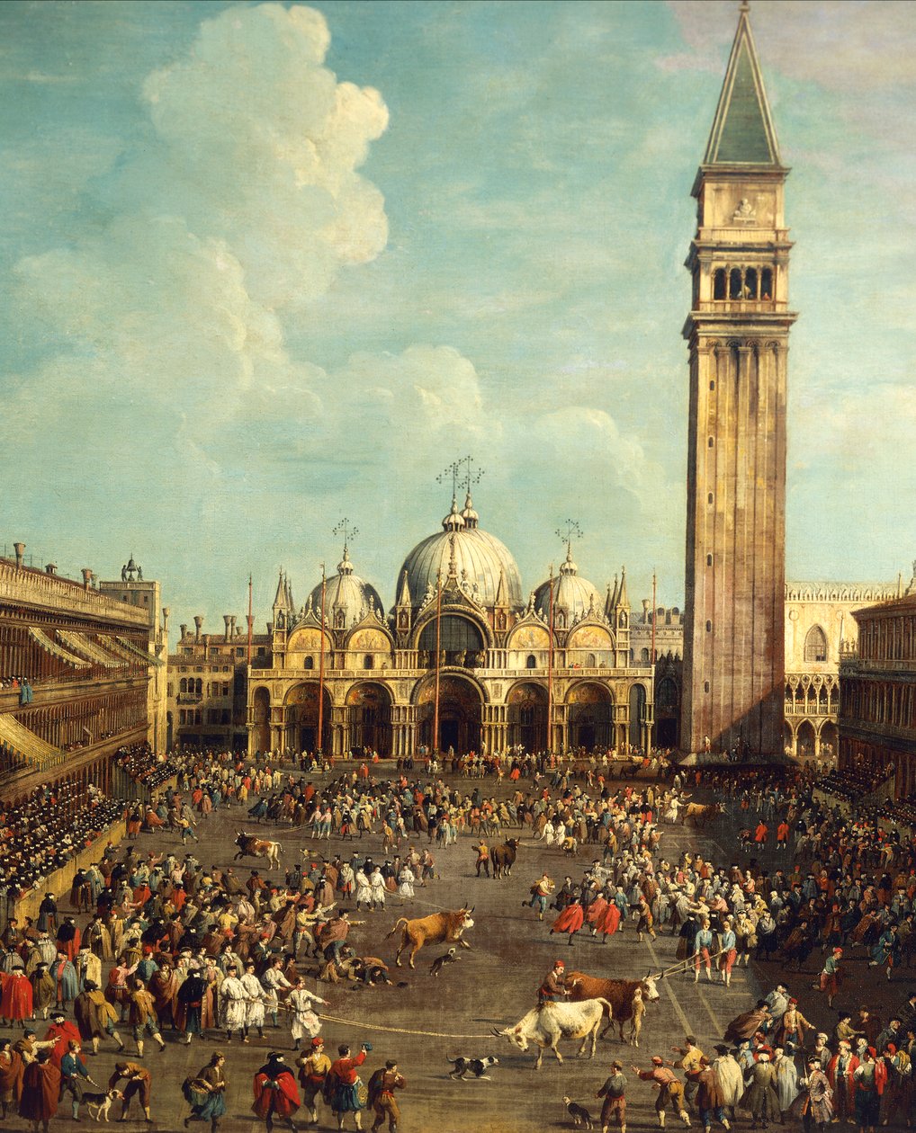 Corrida ou chasse au taureau sur la Piazza San Marco - Canaletto