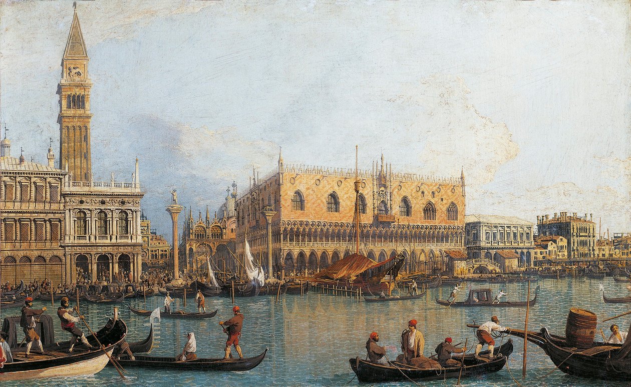 Italie, Florence, Vue peinte du Palais des Doges à Venise - (1697 1768) Canaletto