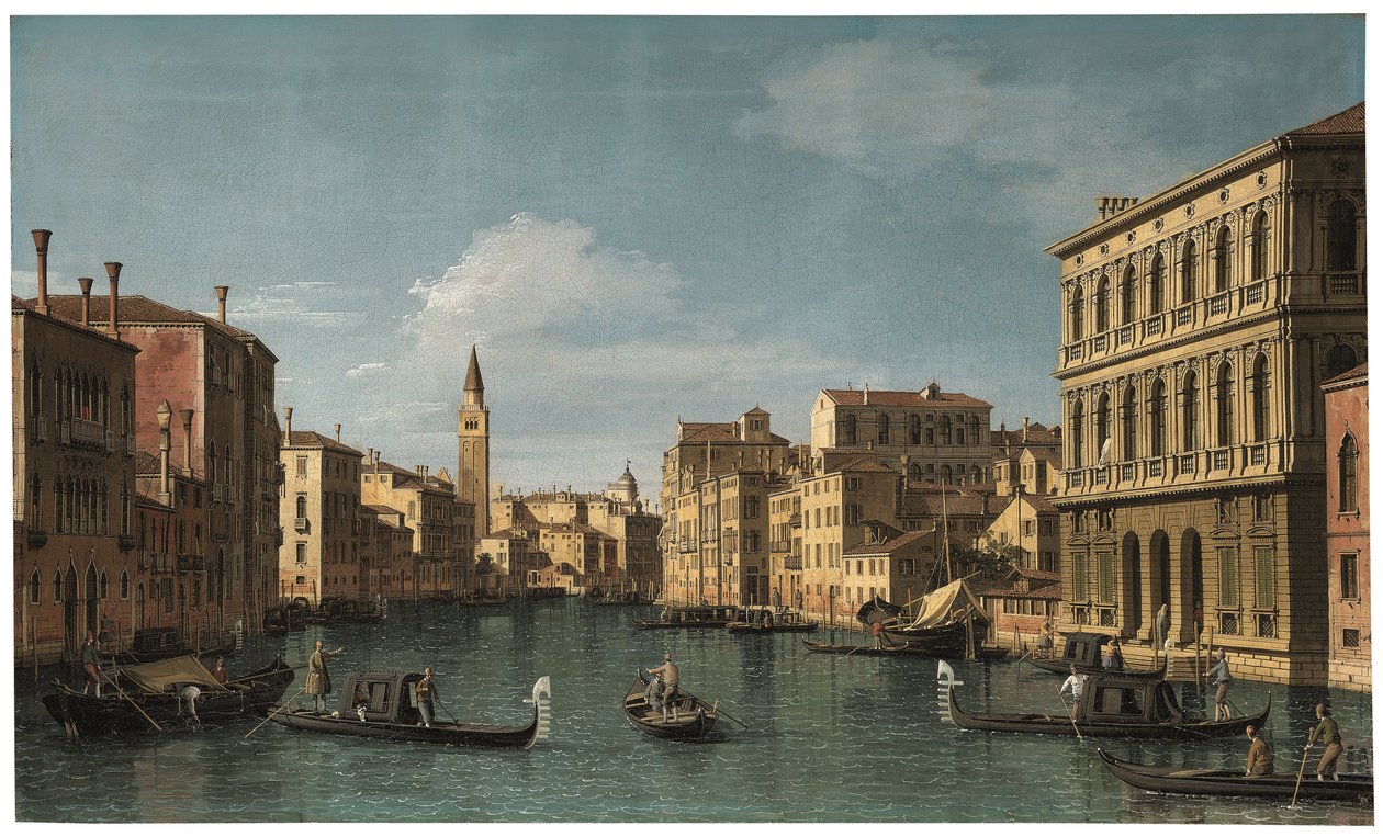 Le Grand Canal, Venise, vue nord-ouest de la Ca