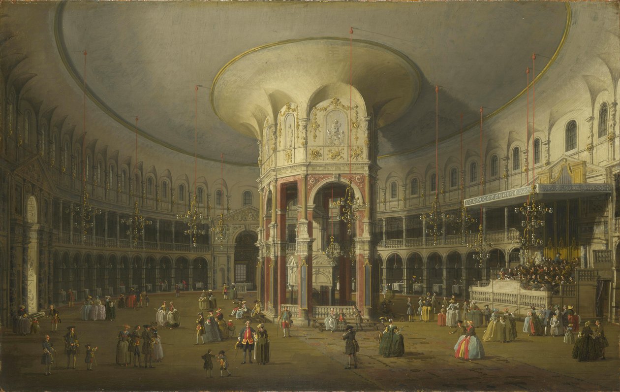 Vue intérieure de la rotonde de Ranelagh à Londres - Canaletto