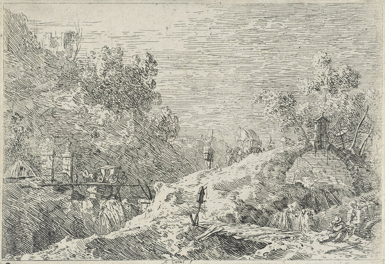 Paysages avec cinq ponts - Canaletto