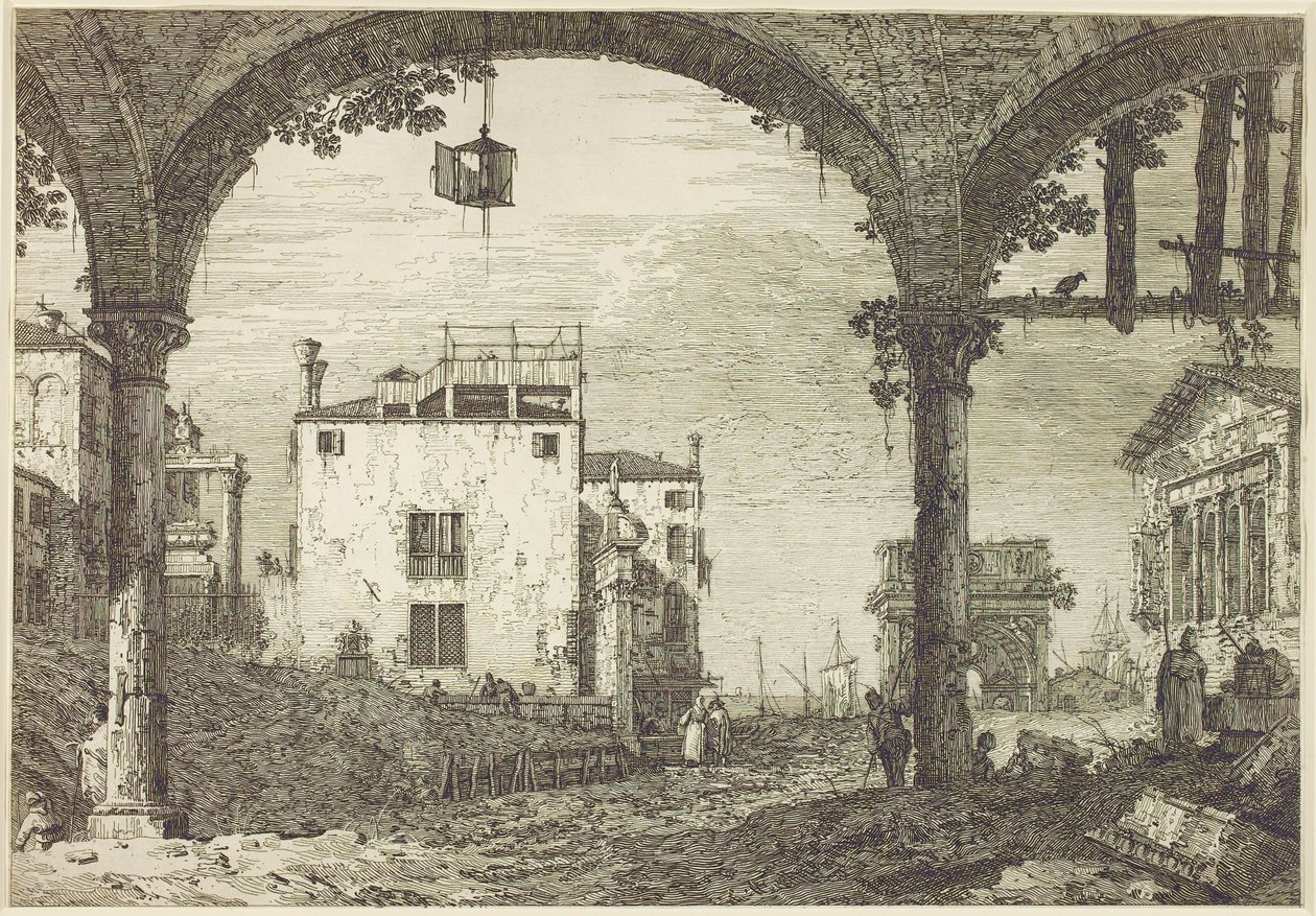 Le Portique à la Lanterne, c.1744 - Canaletto