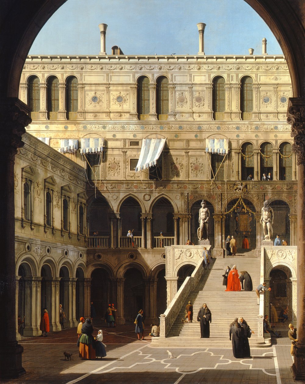 Venise, le Palais des Doges, la Scala dei Giganti - Canaletto