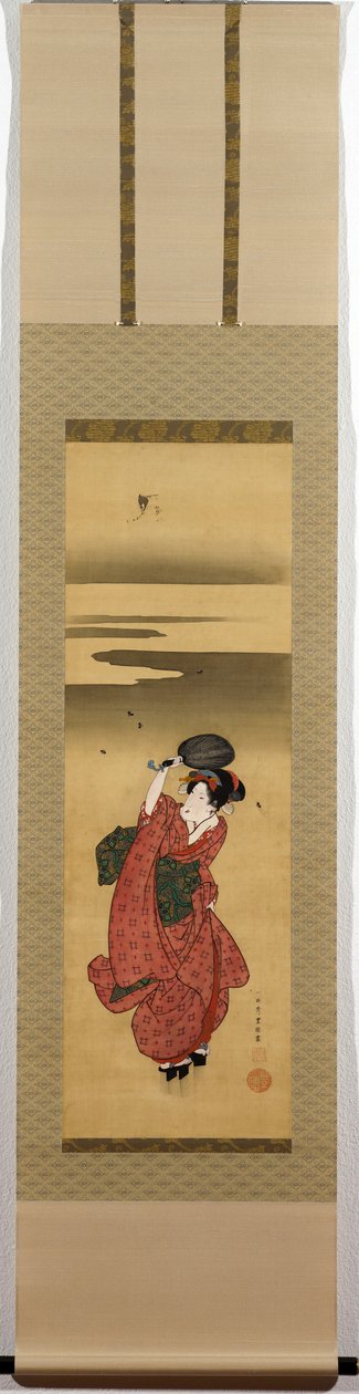 Jeune femme chassant les lucioles - (1777-1835) Toyokuni II