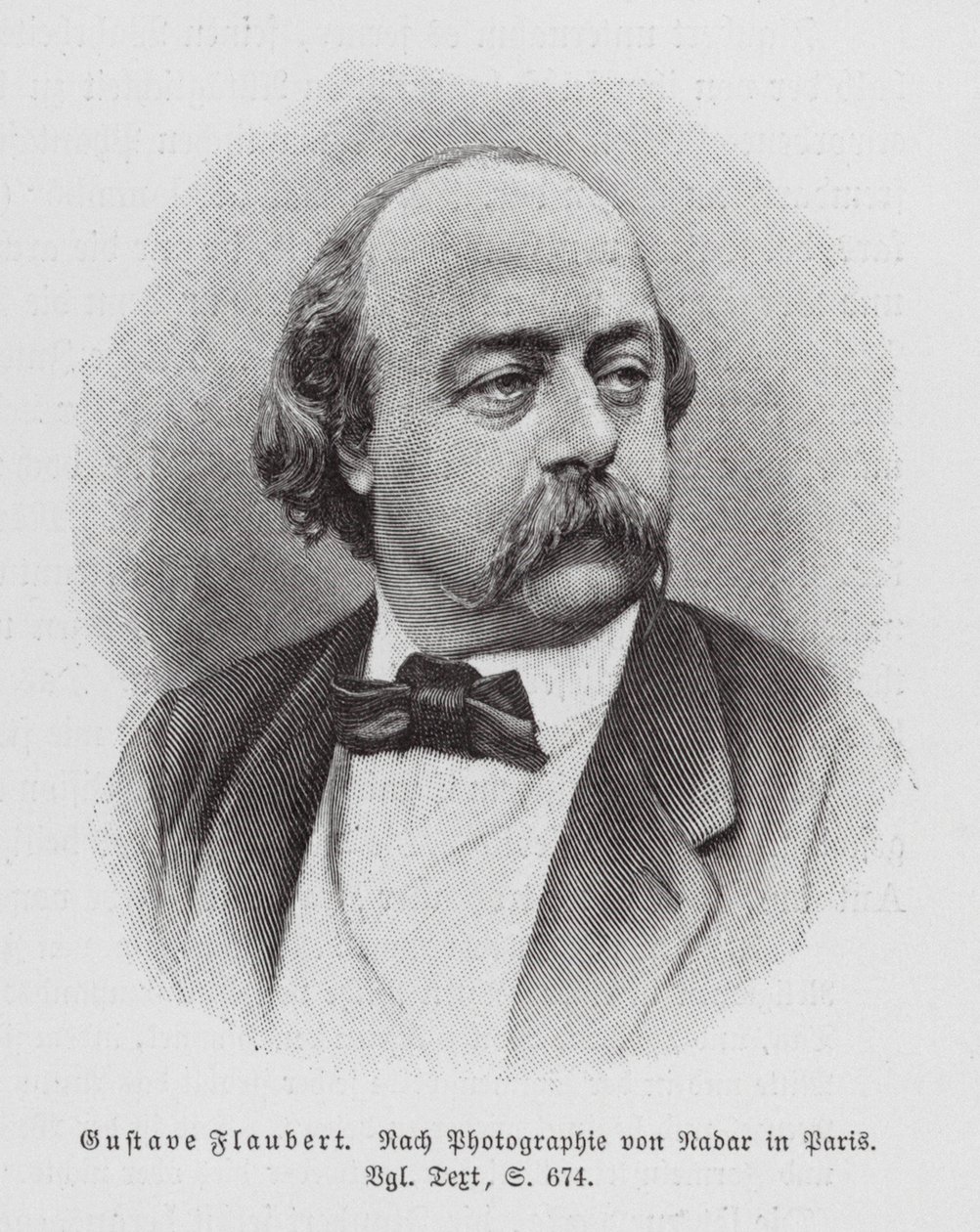 Gustave Flaubert, romancier français (gravure) - (1820-1910) (after) Nadar