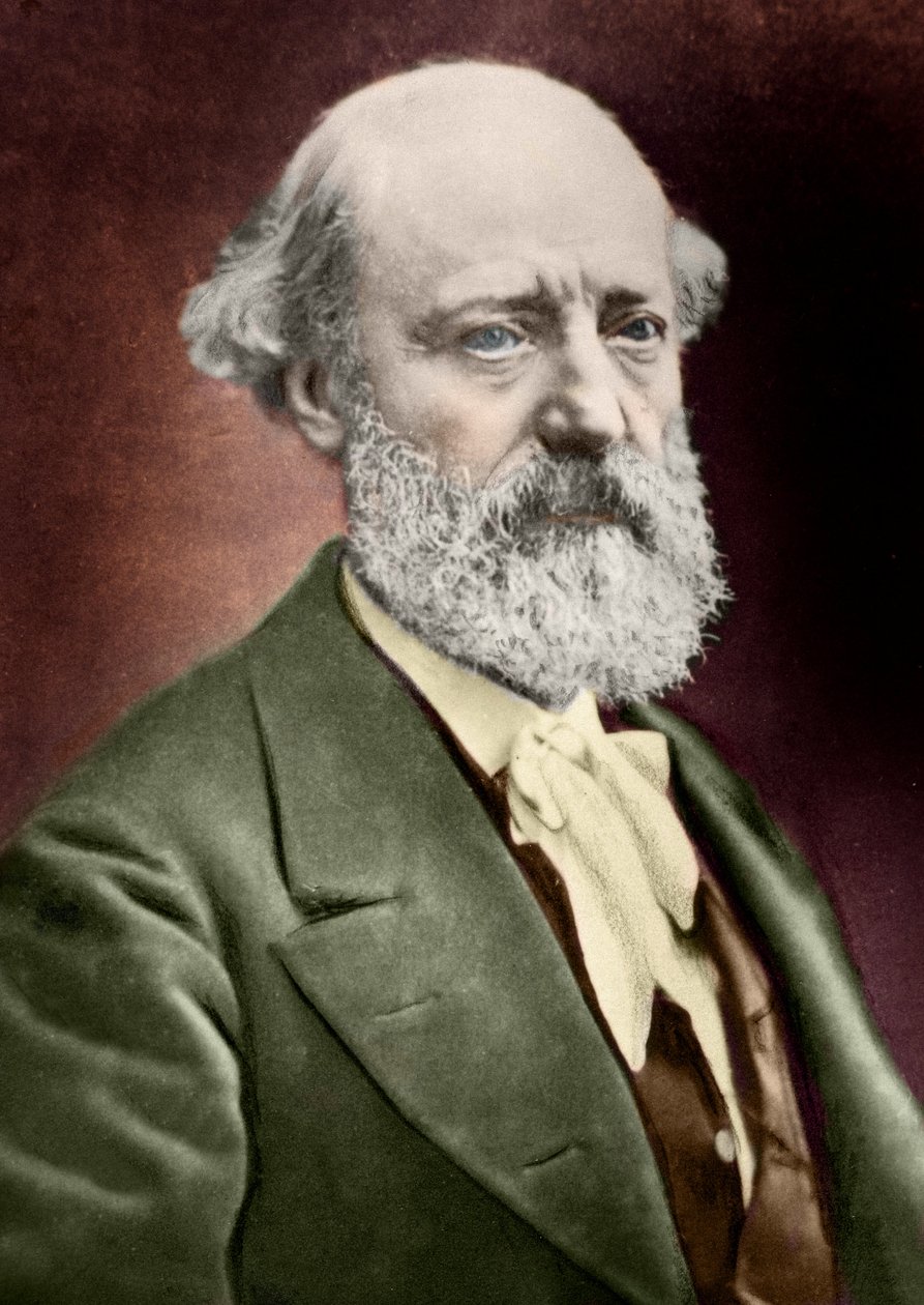 Portrait of the architect Eugene Viollet le Duc (Viollet-le-Duc) (1814-1879). c.1879 (engraving) - (1820 1910) (after) Nadar