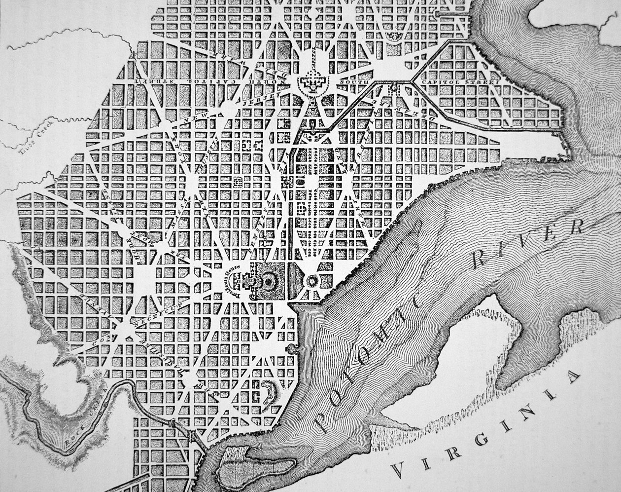 Plan de la ville de Washington tel qu