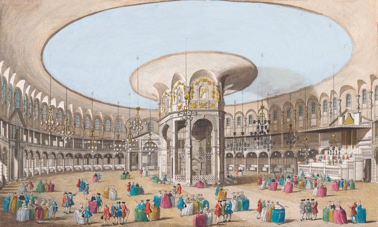 Vue intérieure du Rotundo dans les jardins de Ranelagh - (after) Canaleti