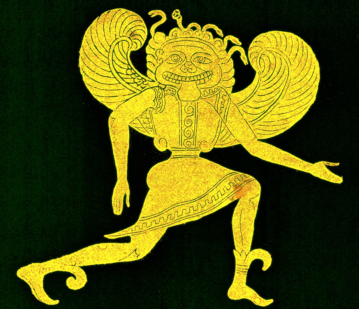 Gorgone étrusque, du musée Campana, illustration de l