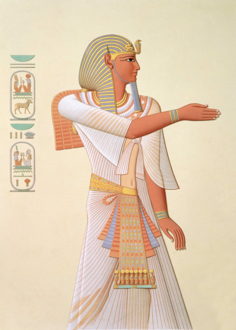 Portrait du pharaon Mienptah-Hotephimat - (after) French School