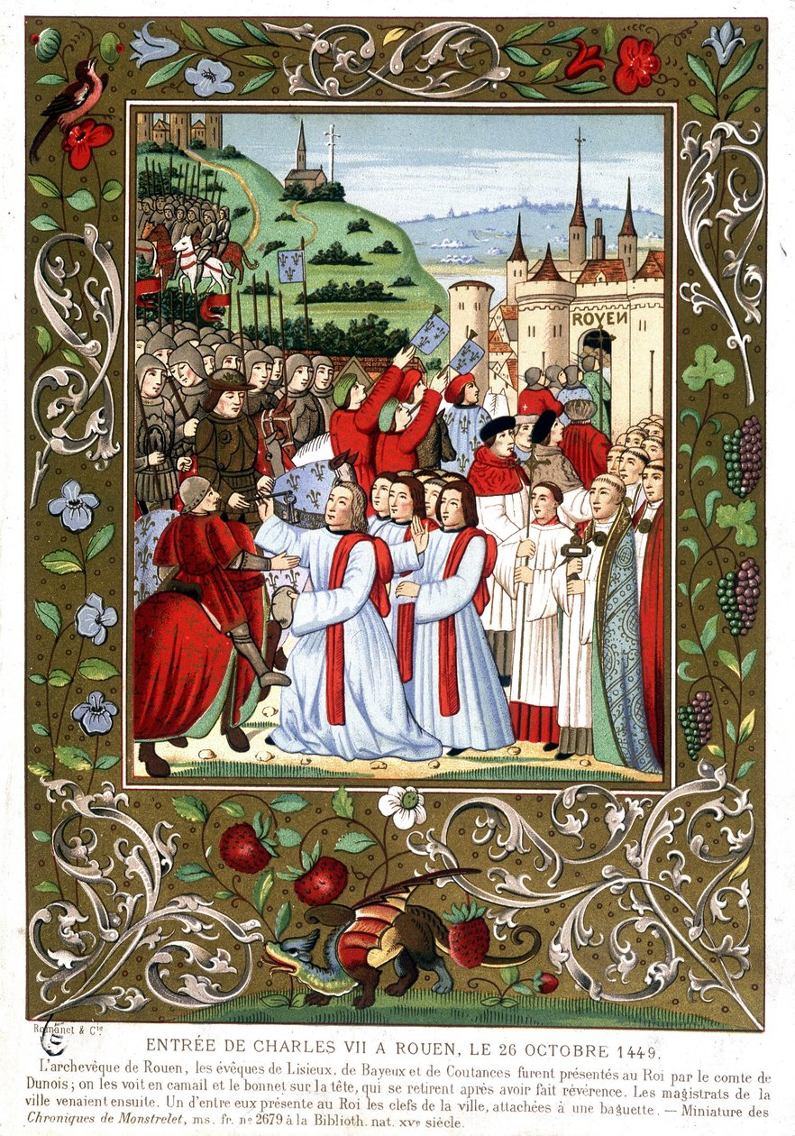 Entrée de Charles VII à Rouen, 26 octobre - (after) French School