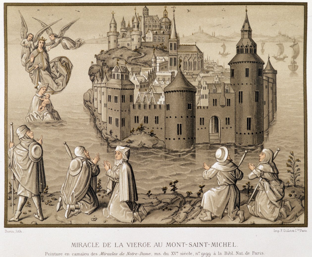 Miracle de la Vierge au Mont-Saint-Michel - fac-similé d