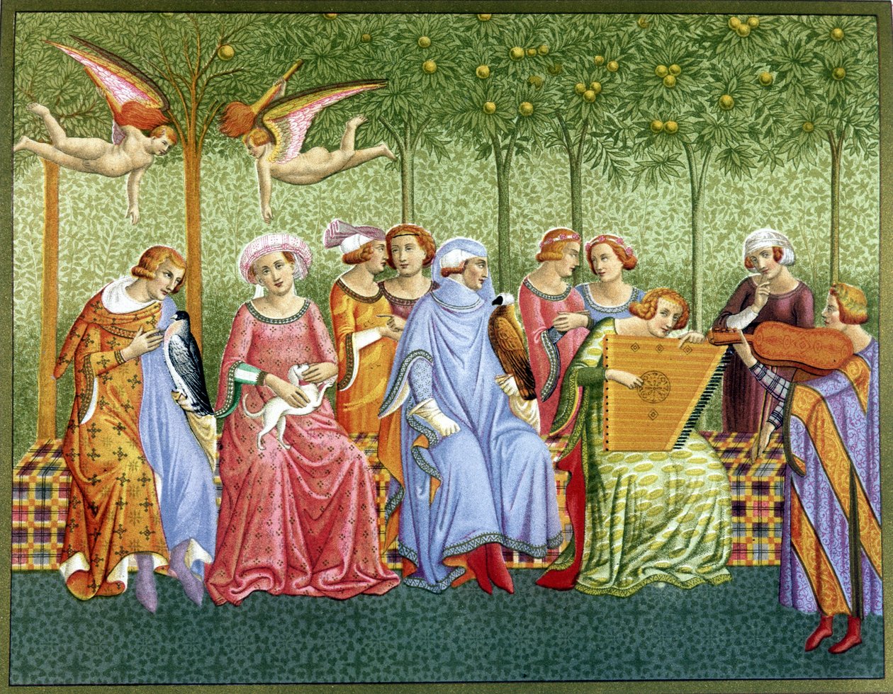 Le rêve de la vie - fresque par Orcagna - (after) Italian School