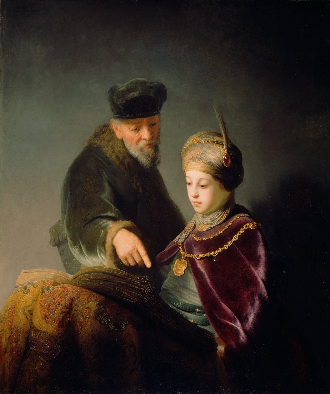 Un jeune érudit et son tuteur, c.1629-30 - studio of Rembrandt Harmensz. van Rijn