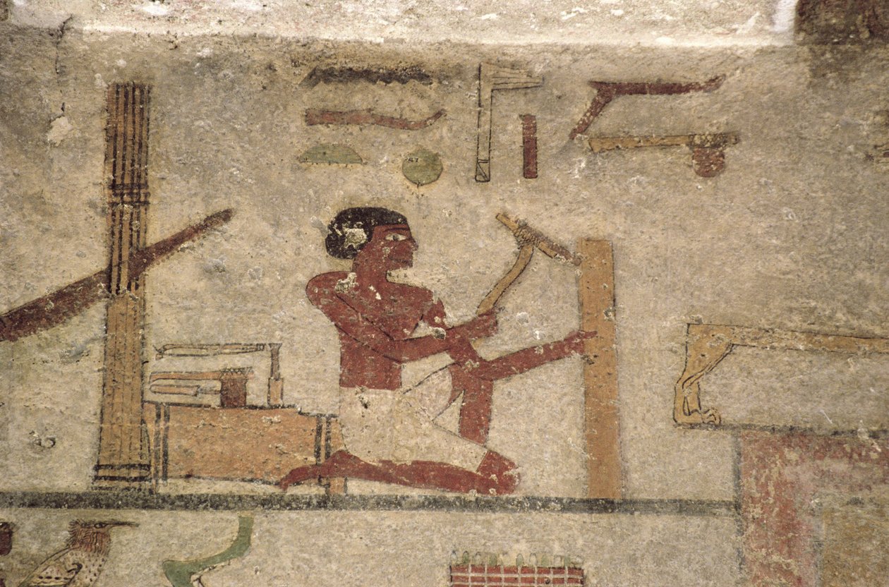 Atelier de charpentiers, (détail) d