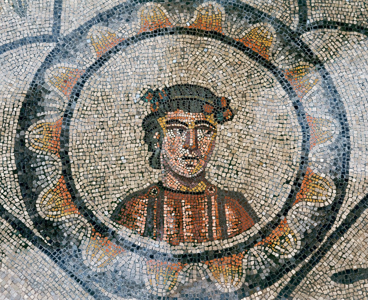 Détail du sol de la basilique paléochrétienne d