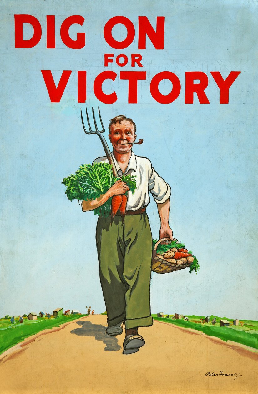 Creusez pour la victoire, affiche de propagande de la Seconde Guerre mondiale, 1940 - Unknown