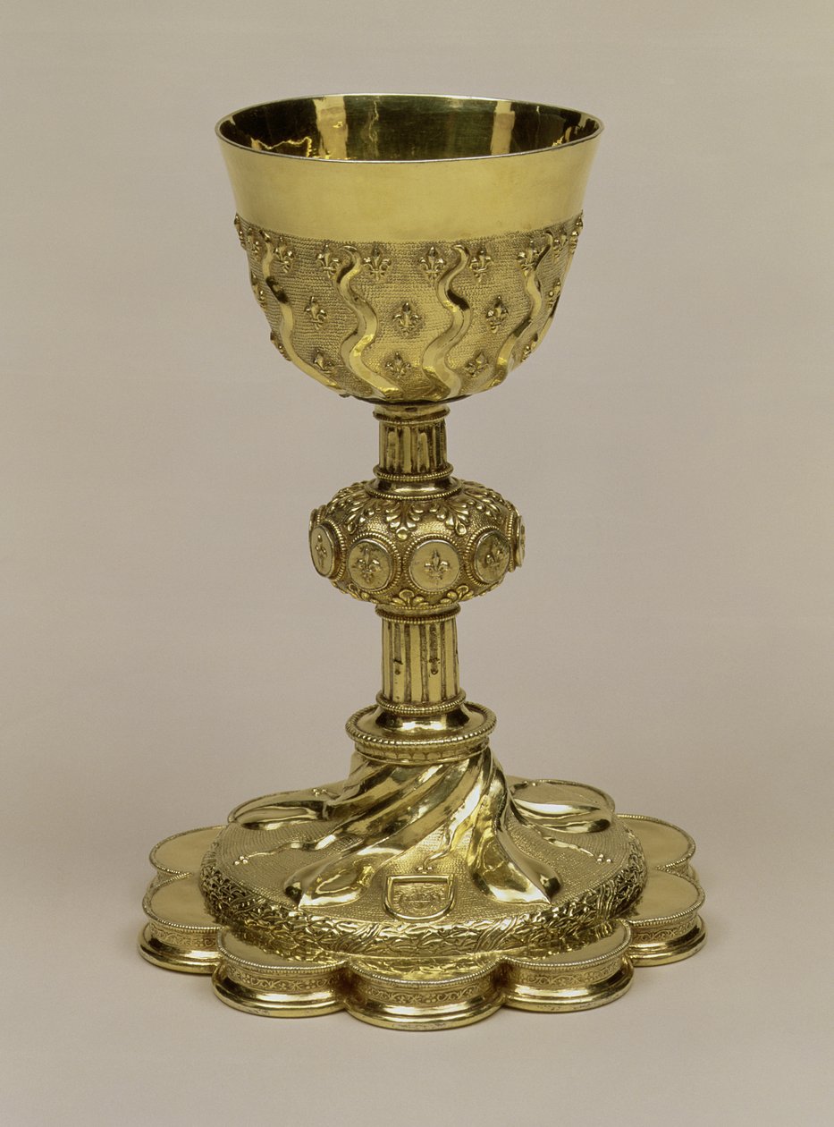 Calice en vermeil de François Ier sur un pied décagone portant les armoiries de Fabius Mirto Frangipani (1514-87) Archevêque de Nazareth, fabriqué à Paris, 1532-33 - Unknown