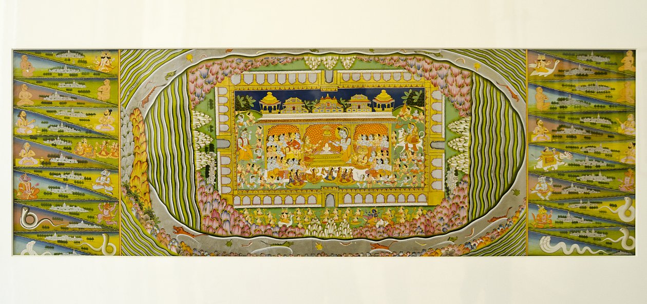 Peinture Marwar : Mandalas de Shiva, musée du palais du Fort Mehrangarh, Jodhpur, Rajasthan, Inde - Unknown