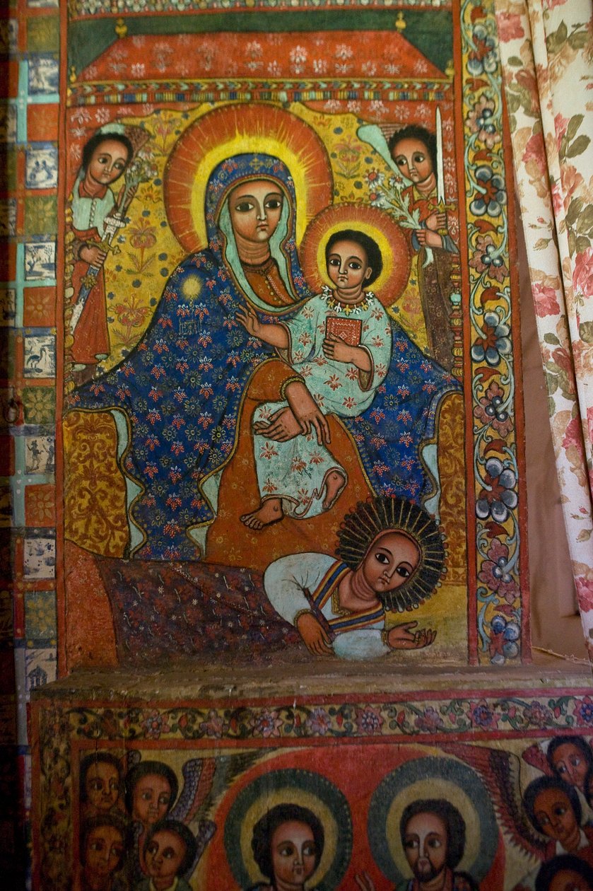 Église chrétienne Narga Selassie, Île de Dek, Lac Tana, Région de Gondar, Éthiopie, Afrique - Unknown