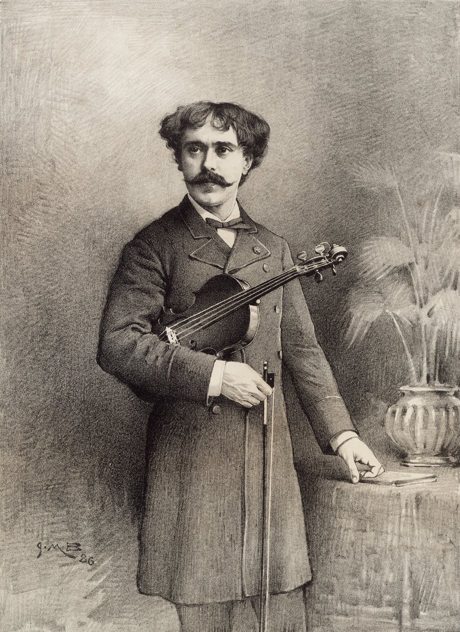 Pablo de Sarasate tenant un violon - Unknown