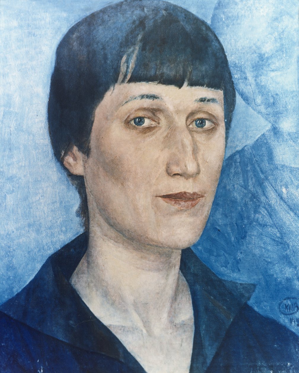 Portrait de la poétesse russe Anna Akhmatova (1888-1966) par Petrov-Vodkin, 1922 - Unknown
