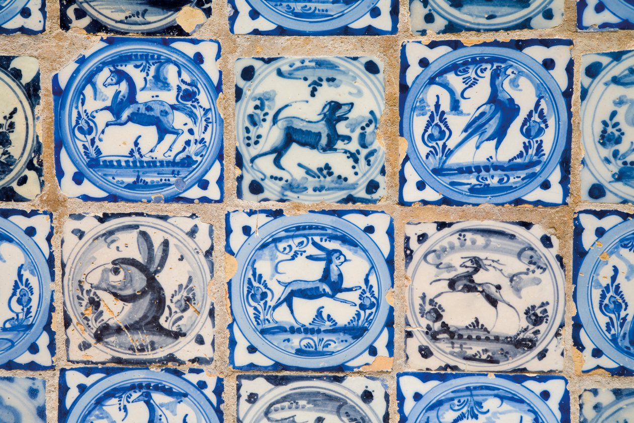 Real Alcazar, carreaux de céramique avec des figures d