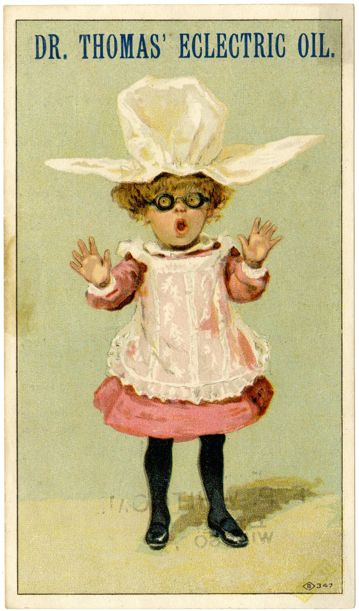 Huile Électrique du Dr. Thomas [carte commerciale], c.1880-1910 - American School