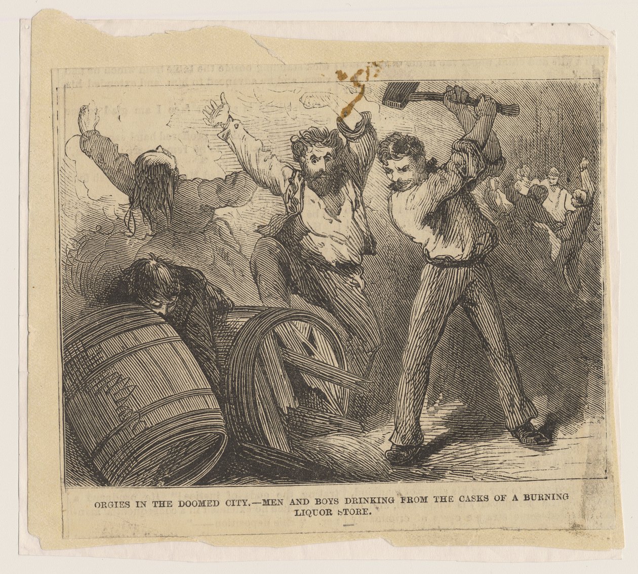 Orgies dans la ville condamnée - Hommes et garçons buvant des fûts d