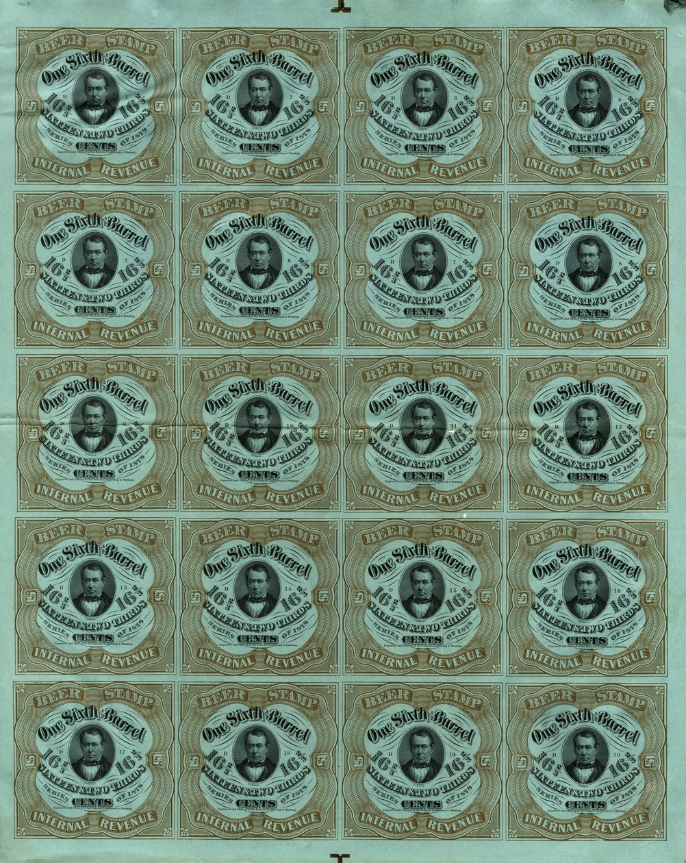 Timbres Fiscaux, 1878 - American School