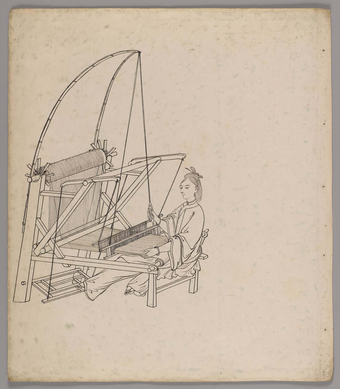 Album de feuilles séparées : Culture et production de la soie - Chinese School