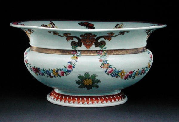 Bassin peint avec un motif de Cornelis Pronk (1691-1759) c.1730 - Chinese School