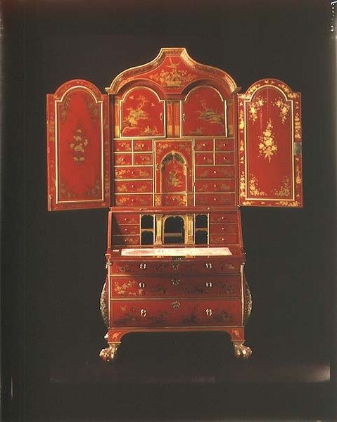 Bibliothèque bureau avec portes ouvertes, anglais, c.1700 - English School
