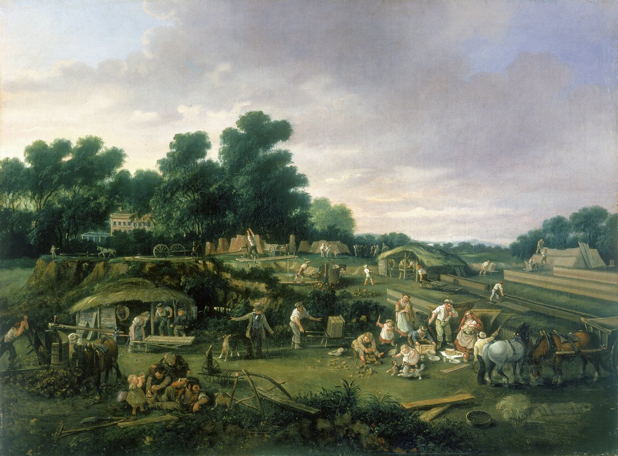 Briqueterie de campagne anglaise, vers 1840 - English School