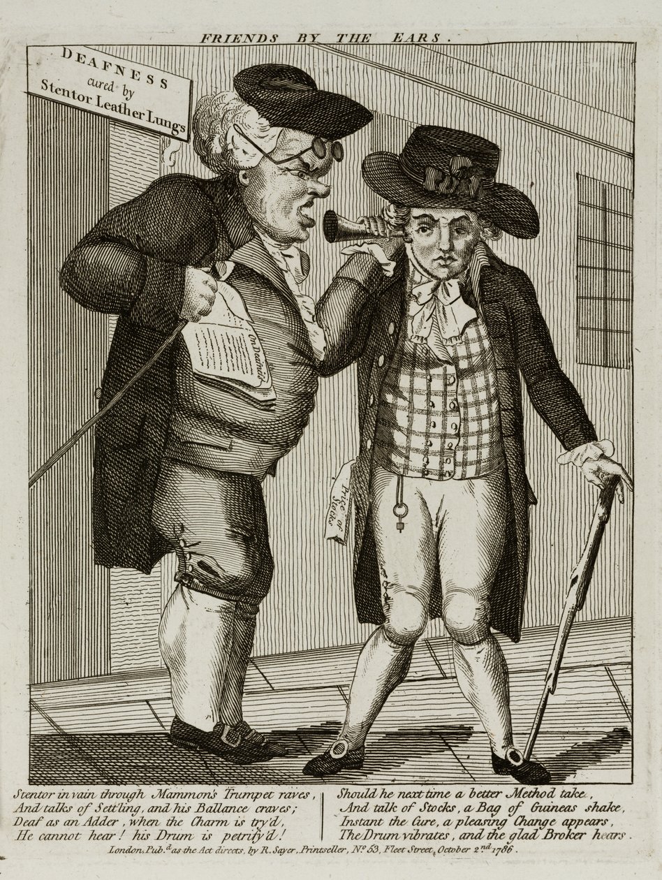 Amis par les oreilles, 1786 - English School