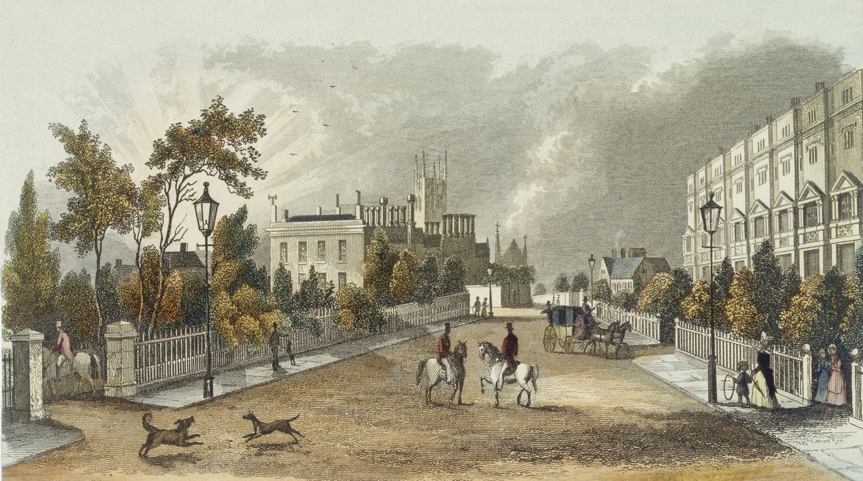 Terrasse de Lansdown, Cheltenham, gravée par D. Eichbaum, c.1840 - English School