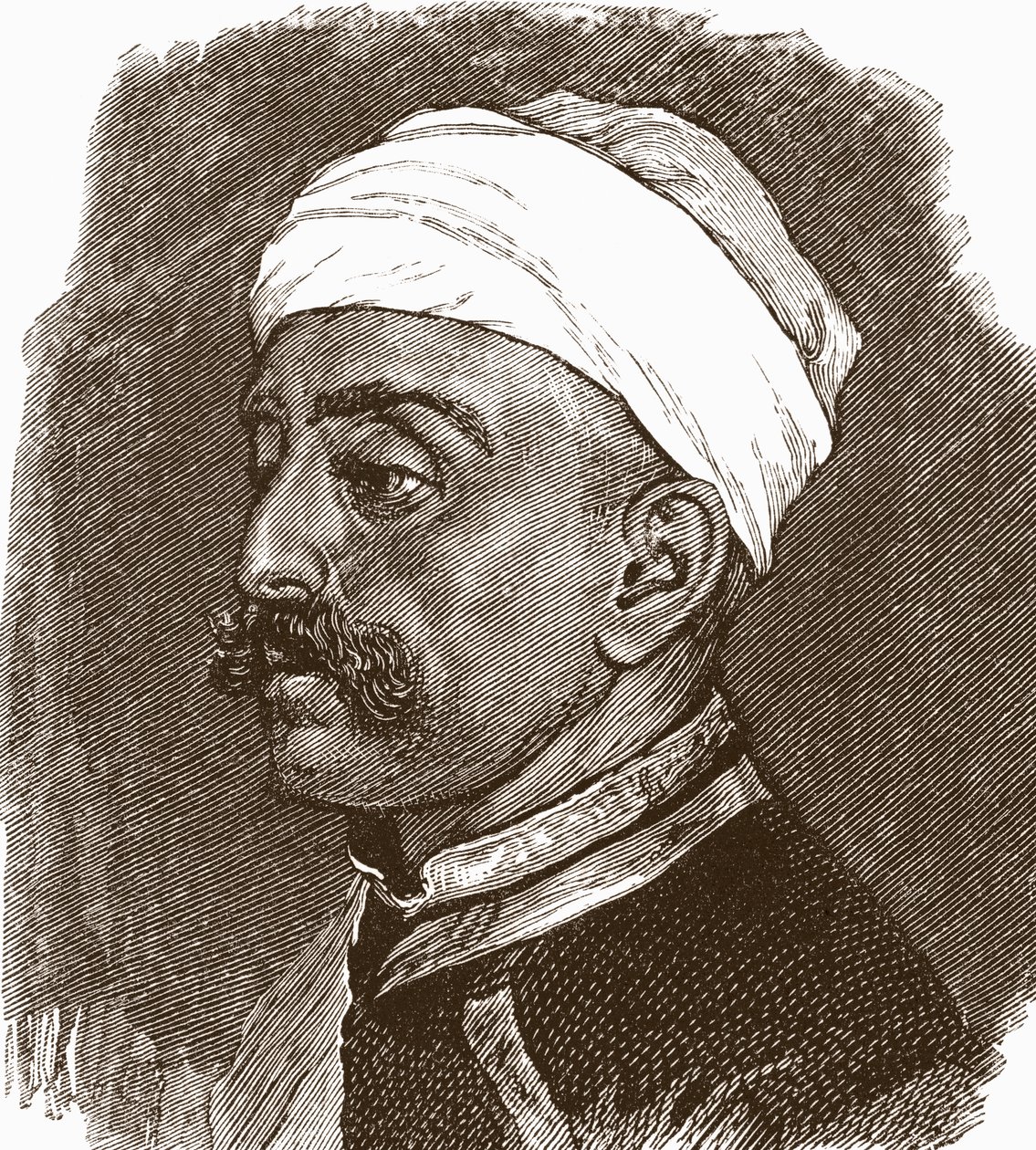 Sir Mir Turab Ali Khan, tiré de The Magazine of Art, publié en 1878 - English School