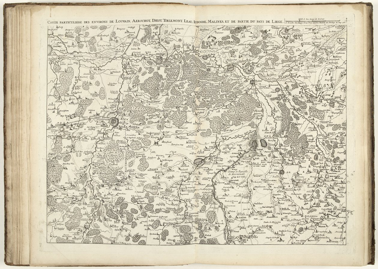 Carte du Brabant, 1706 - Flemish School