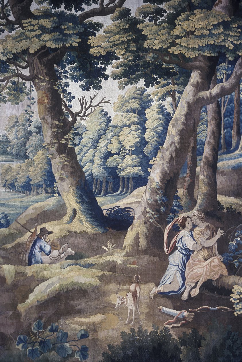 Scène de la Vie au Manoir de Campagne (série de tapisseries) - Flemish School