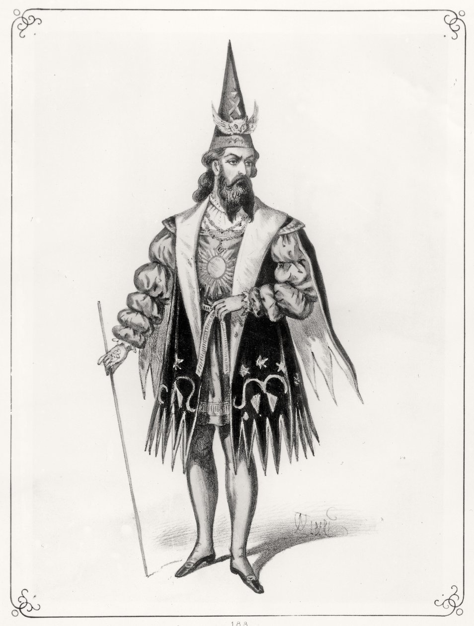 Un magicien, imprimé par Fernique - French School