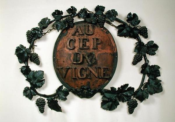 Au Cep du Vigne, enseigne de marchands de vin - French School