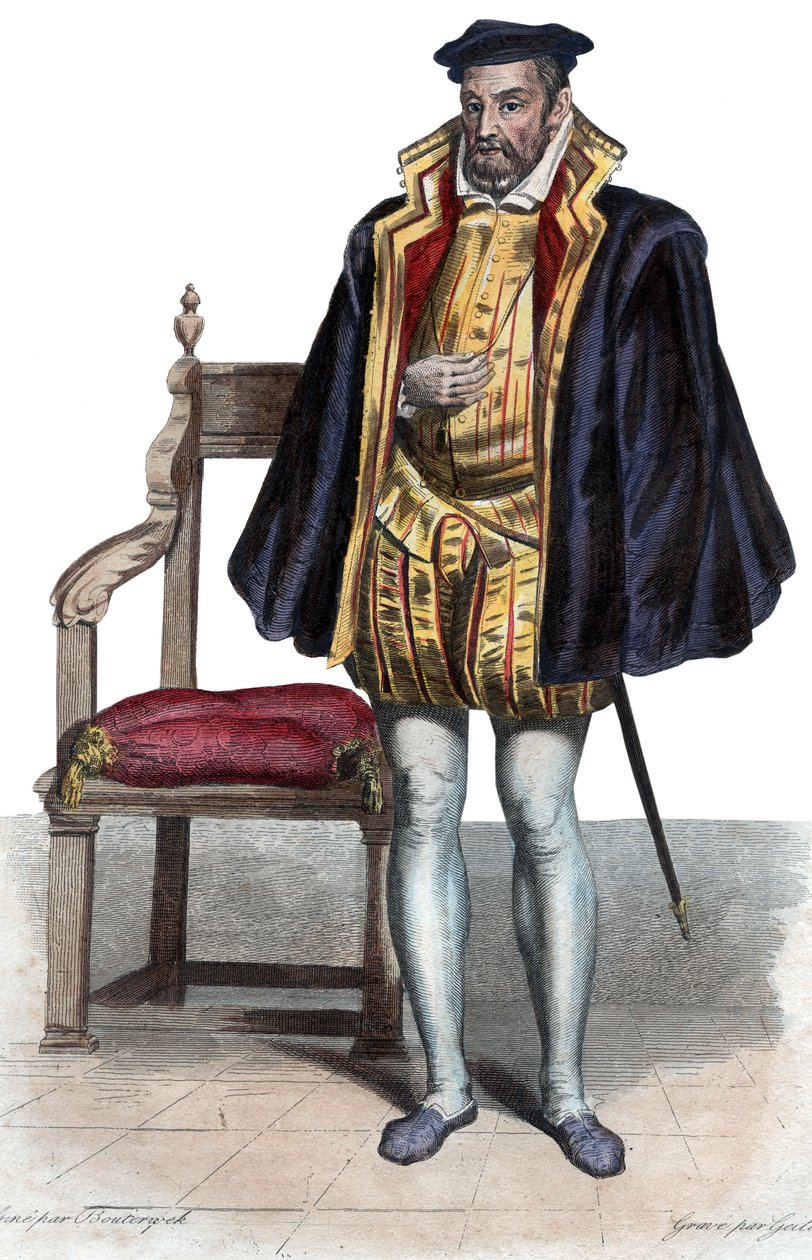 Portrait de Gaspard II de Coligny (1519-1572), noble et amiral français - French School